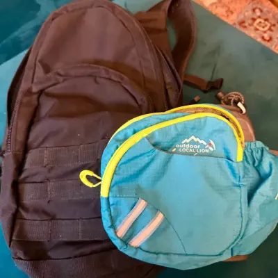 Small Black Backpack & Fanny Pack