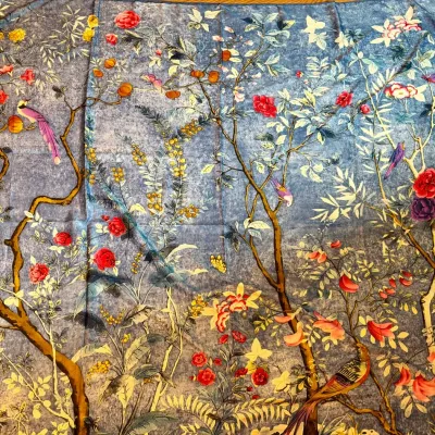 100% Twilled Silk Scarf Square Tapestry 