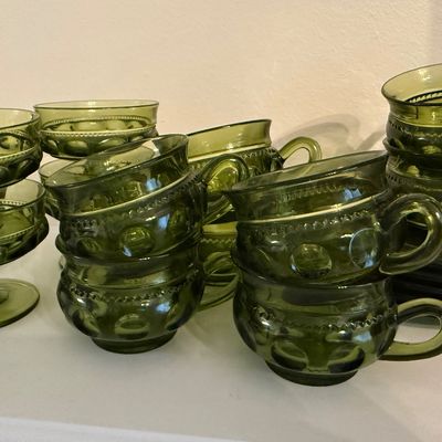 Sale Photo Thumbnail #129: Cups, plates, desert dishes (set of 6 each)