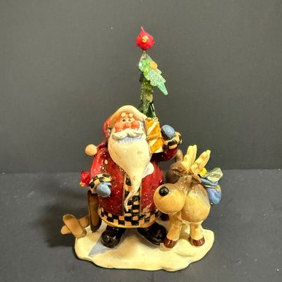 LOT 26: Collection of Wooden Nutcrackers with Other Holiday Decor - Including Santa of The World in Original Box & More