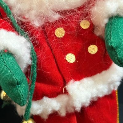 LOT 22: Vintage Style Plush Santa, and Dream Pets Bull and Cow