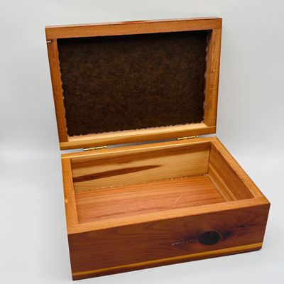 LOT 205: Seaside Themed Cedar Memory Box & Fashion Jewelry