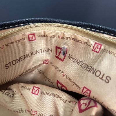 LOT 137: Stone Mountain Collection: Heart Print Bag & Blue/Tan Pasiley Crossbody