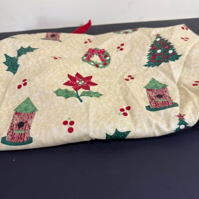 LOT 164: Large Assortment of Holiday Tea Towels, Napkins, Stockings Pillows Decor and More