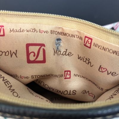 LOT 137: Stone Mountain Collection: Heart Print Bag & Blue/Tan Pasiley Crossbody