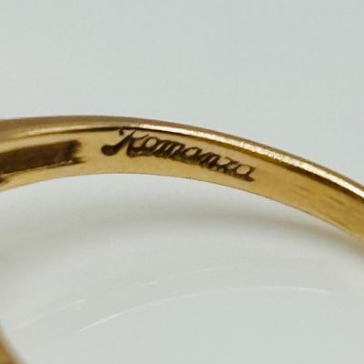 LOT 184: Marquise Cut Stone Romanza 14K Gold Ring 2.66g Tw, sz7