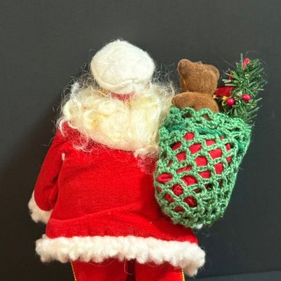 LOT 22: Vintage Style Plush Santa, and Dream Pets Bull and Cow