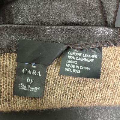 LOT 144: Cara by Gates Cashmere Lined Leather Gloves, Zeroxposur Plush Lining Cold Weather Hat & Scarves