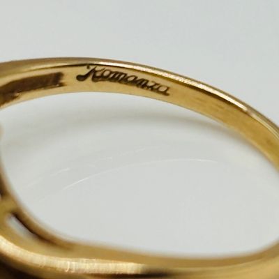 LOT 184: Marquise Cut Stone Romanza 14K Gold Ring 2.66g Tw, sz7