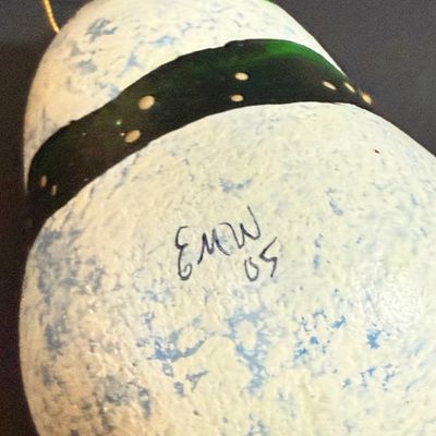 LOT 20: Collection of Festive Snowmen and Other Holiday Decor Including Painted Gourds and a Glass Frog Santa