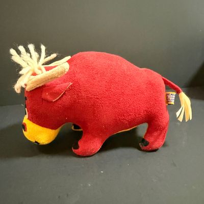 LOT 22: Vintage Style Plush Santa, and Dream Pets Bull and Cow