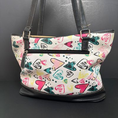 LOT 137: Stone Mountain Collection: Heart Print Bag & Blue/Tan Pasiley Crossbody