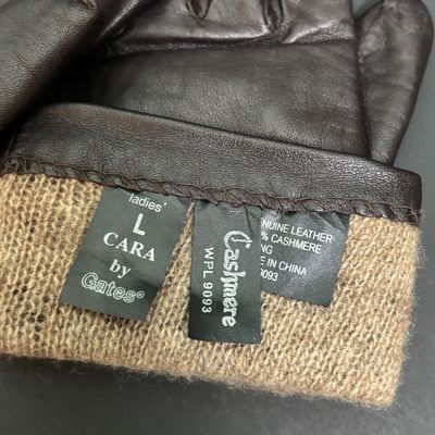 LOT 144: Cara by Gates Cashmere Lined Leather Gloves, Zeroxposur Plush Lining Cold Weather Hat & Scarves