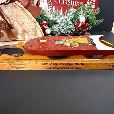 LOT 25: Primative-Style and Contemporary Wooden Christmas Signs, Plaques and Decor