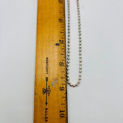 LOT 201; Italy 925 Sterling Silver Bead Ball 18" Necklace 10.89g Tw