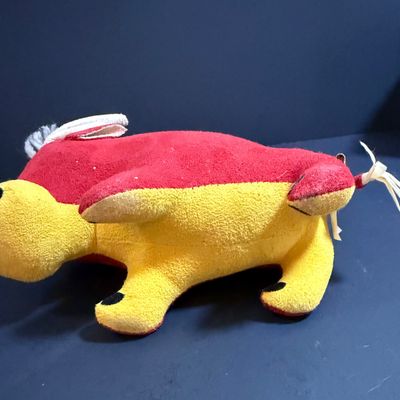 LOT 22: Vintage Style Plush Santa, and Dream Pets Bull and Cow