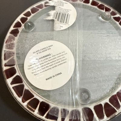 LOT 21: Collection of Christmas Plates and More Includng a Holiday Yankee Candle and Mirror Candle Plates