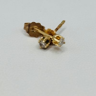 LOT 200: Petite 14K Diamond Earrings .40g Tw