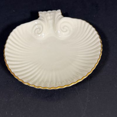 LOT 75: Collection of Miniature Enamel Teapots by Kelvin Chen, Mini Glass Flower Teapot Paperweights, Lenox Shell Shaped Dish & More