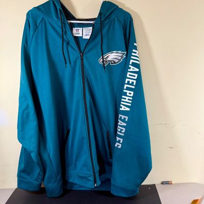 LOT 166: Philadelphia Eagles Hooded Zip Jacket Size XXL