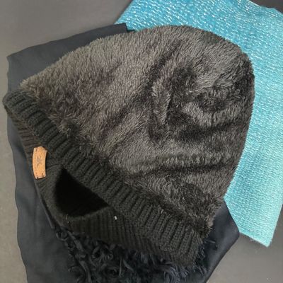 LOT 144: Cara by Gates Cashmere Lined Leather Gloves, Zeroxposur Plush Lining Cold Weather Hat & Scarves