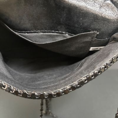 LOT 139: Nicole Miller Beaded Evening Bag & Black Metal Mesh Envelope Purse