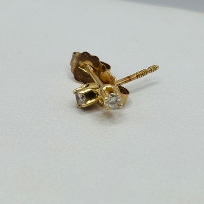 LOT 200: Petite 14K Diamond Earrings .40g Tw