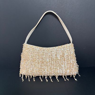 LOT 139: Nicole Miller Beaded Evening Bag & Black Metal Mesh Envelope Purse