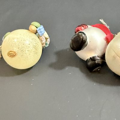 LOT 20: Collection of Festive Snowmen and Other Holiday Decor Including Painted Gourds and a Glass Frog Santa