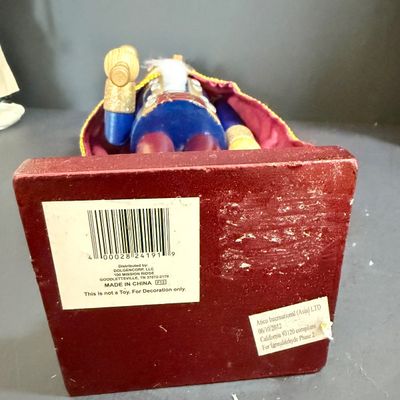 LOT 26: Collection of Wooden Nutcrackers with Other Holiday Decor - Including Santa of The World in Original Box & More