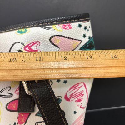 LOT 137: Stone Mountain Collection: Heart Print Bag & Blue/Tan Pasiley Crossbody