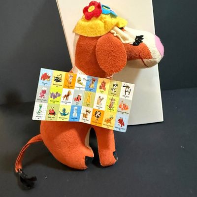 LOT 22: Vintage Style Plush Santa, and Dream Pets Bull and Cow