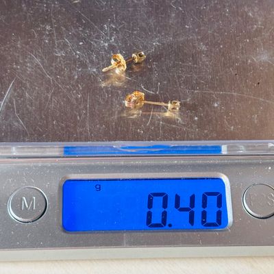 LOT 200: Petite 14K Diamond Earrings .40g Tw