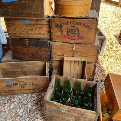 Vintage wooden boxes