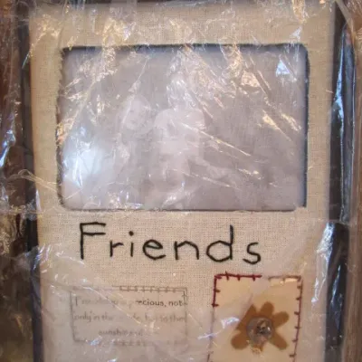 Sale Photo Thumbnail #655: Framed Floral pictures is 14" x14", Framed Poem pictures is 17" x 13-3/4",  Friends frame is 9" x 7", Framed Wolf picture is 8" x 6", See pictures