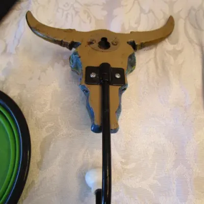 Sale Photo Thumbnail #627: Coat hook has a steer skull, dog/cat bowl is collapsible, See pictures