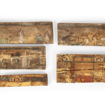 Sale Photo Thumbnail #74: 5 Egyptian Painted Wood Panels