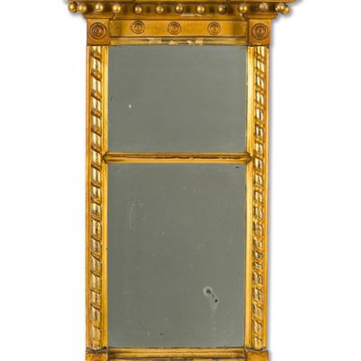 Sale Photo Thumbnail #58: American Federal Giltwood Two-Plate Pier/Wall Mirror
