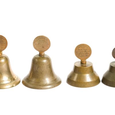 Sale Photo Thumbnail #257: 4 Brass Battleship Maine Bells