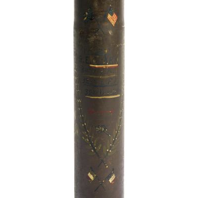 Sale Photo Thumbnail #268: WWI Painted Trench Art Shell Vase