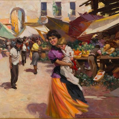 Sale Photo Thumbnail #48: Witman Etelka Vizkeleti Oil On Canvas Painting