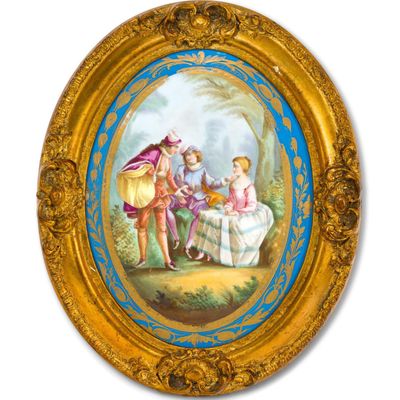 Sale Photo Thumbnail #51: Antique Sevres Oval Porcelain Plaque