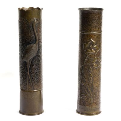 Sale Photo Thumbnail #267: 2 WWI Trench Art Shells