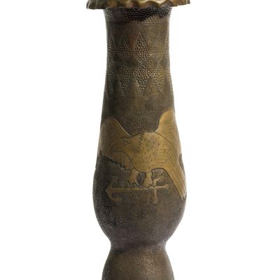 Sale Photo Thumbnail #235: WWI Trench Art Shell
