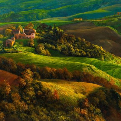 Sale Photo Thumbnail #50: Kalman Gasztonyi Oil On Canvas Painting