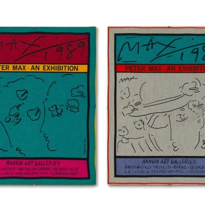 Sale Photo Thumbnail #45: 2 Peter Max (1937-Present, German/American) 1989 Fabric Art Exhibition Posters