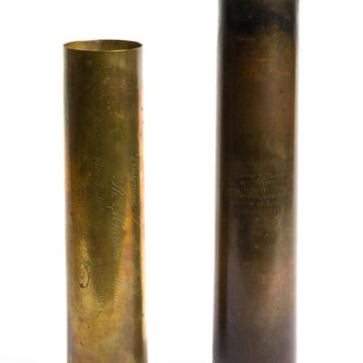 Sale Photo Thumbnail #237: 2 Pieces Trench Art Shells