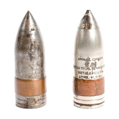 Sale Photo Thumbnail #246: 2 WWI Trench Art Shells