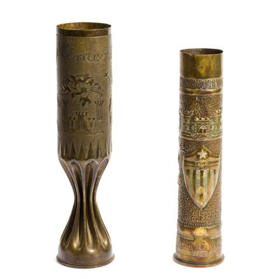 Sale Photo Thumbnail #276: 2 WWI Trench Art Shell