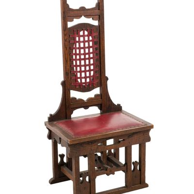 Sale Photo Thumbnail #218: Arts & Crafts Oak Hall Chair